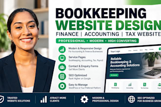 build bookkeeping website finance website accounting website and tax website
