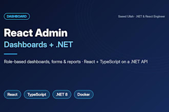 build a react typescript admin dashboard with a net backend