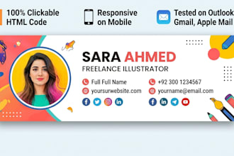 design a clickable HTML email signature for gmail outlook apple mail