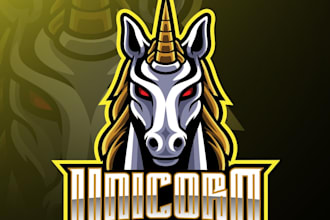 make your imagination creative unicorn logo