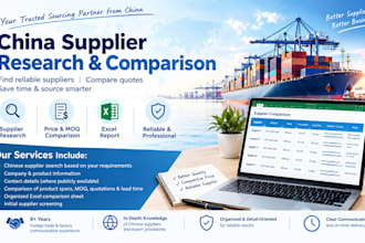 find chinese suppliers and compare quotations for you