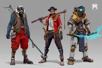 sci fi character concept illustration
