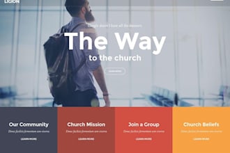 create church website, ministry website, donation website