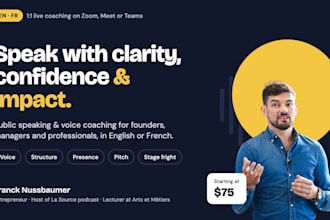 be your bilingual public speaking coach in english or french