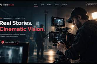 design squarespace indie film portfolio website filmmaker voice actress website