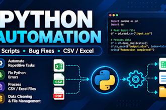 debug python code and fix errors in your scripts
