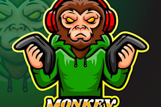 design unique creative monkey logo