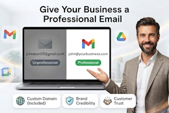 setup google workspace business email with custom domain professionally