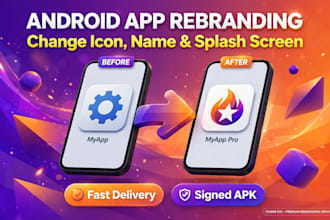 change your android app icon logo name and splash screen