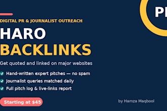 do haro link building and journalist outreach for authority backlinks