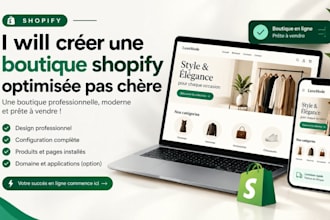 créer une boutique shopify optimisée pas chere