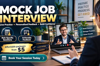 conduct a mock job interview with detailed feedback