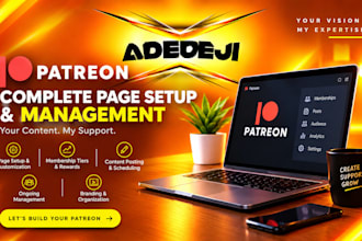 do complete patreon page setup and management
