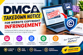 dmca takedown notices for website copyright infringement
