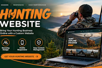 hunting website, hunting website design, outdoor website, hunting outfitter