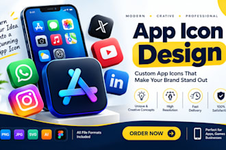 design professional android and ios app icons