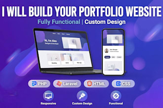 build fully functional custom portfolio website