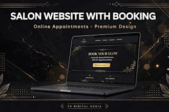 create a modern salon website with online booking