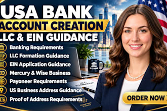 do USA bank creation, USA physical address, proof of address, US llc, USA bank