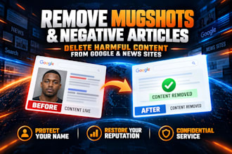remove mugshots, negative articles and harmful google results