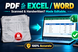 convert scanned pdf and handwritten notes into editable word or excel