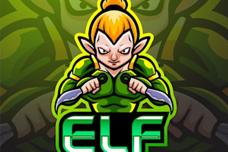make a modern unique elf logo