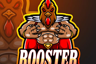 do specially elegant rooster logo design