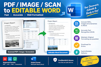 convert PDF, images to editable word