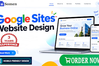 design a responsive, modern website using google sites