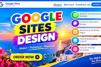 design a responsive, modern website using google sites