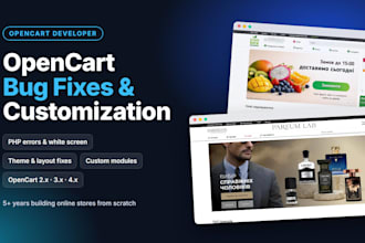 fix bugs and customize your opencart store