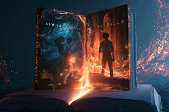 design emotional romantic book cover with cinematic art