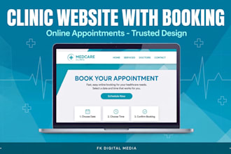 create a modern clinic website with appointment booking