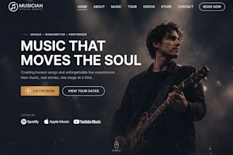 build wix musician website with wix music player and merch store