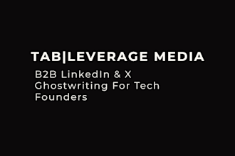 ghostwrite high leverage b2b linkedin posts and x threads for tech founders