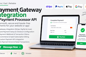 integrate a payment gateway and fix checkout payment issues for your website