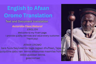 translate english to afaan oromo text, docs, subtitles