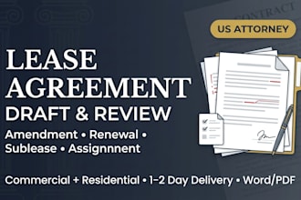 review or draft your commercial or residential sublease agreement