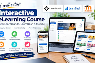 setup interactive elearning course with learnword, learndash, moodle