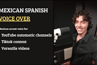 be your professional mexican spanish voice over for youtube