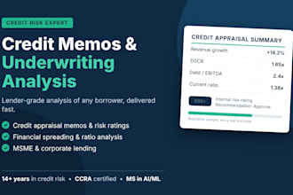 create lender ready credit analyses with detailed financial projections