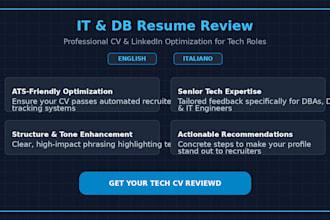review and optimize your IT resume in english or italian