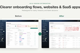 optimize UX UI design for your onboarding flow, website or saas web app