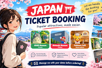 book ghibli museum, nintendo museum and pokémon café tickets