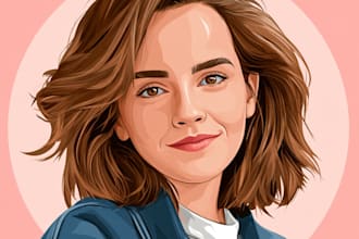 design ultra cartoon logo, portrait illustration, avatar