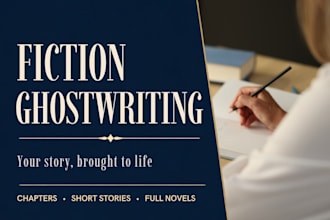 ghostwrite your novel, novella or fiction story