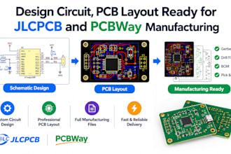 design circuit, pcb layout ready for jlcpcb and pcbway manufacturing