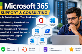 provide microsoft 365, exchange and ad IT support