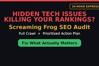 do screaming frog SEO audit with prioritized action plan
