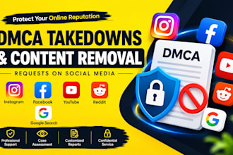 assist with dmca takedowns and content removal requests